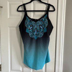 Blue Tankini Swim Top